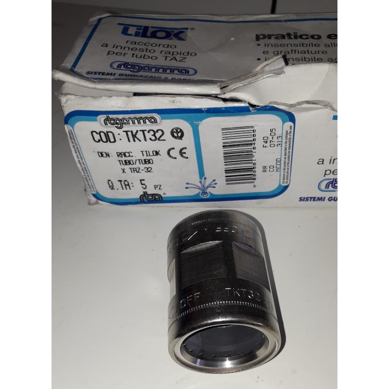 TILOK RACCORDO A INNESTO RAPIDO PER TUBO TAZ COD. TKT32