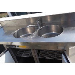 mobile lavello in acciaio inox refrigerato per bancone bar usato