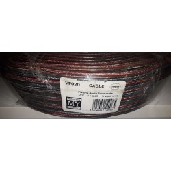 PIATTINA AUDIO SCHERMATA OFC 2X0,35 TRASPARENTE MATASSA DA 100 MT