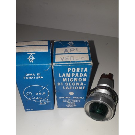 portalampada mignon di segnalazione verde