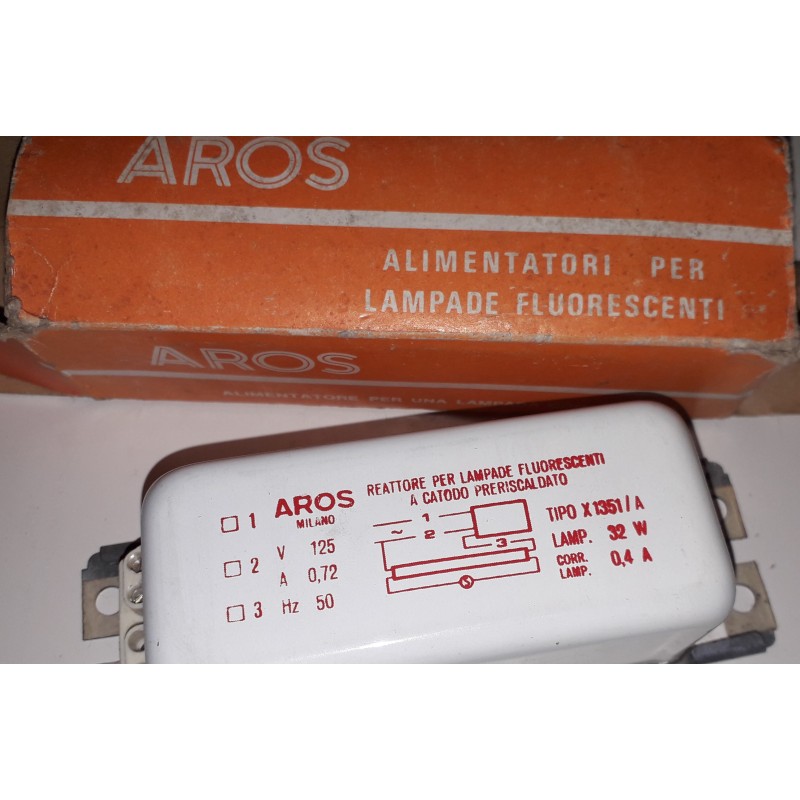 REATTORE PER LAMPADE FLUORESCENTI 32W A CATODO AROS MILANO