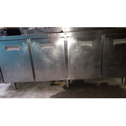 tavolo refrigerato in acciaio con alzatina alpeninox usato