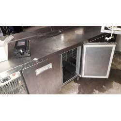 tavolo refrigerato in acciaio con alzatina alpeninox usato