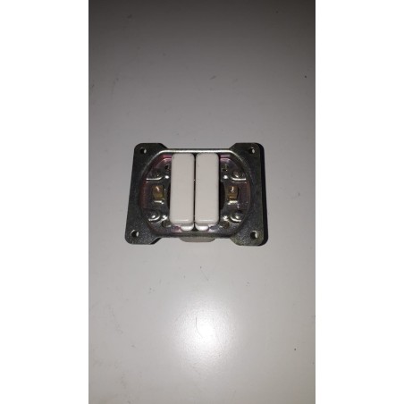 Doppio deviatore con base ceramica x scatola rotonda Bticino Piuma art.022 SM