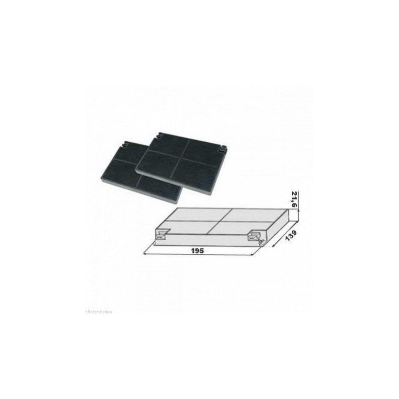 2 FILTRI CARBONE PER CAPPA FABER cm 19,5x13,90