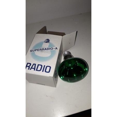 LAMPADA RADIO INCANDESCENZA FARETTO COLOR TRASPARENTE VERDE 60W E 27