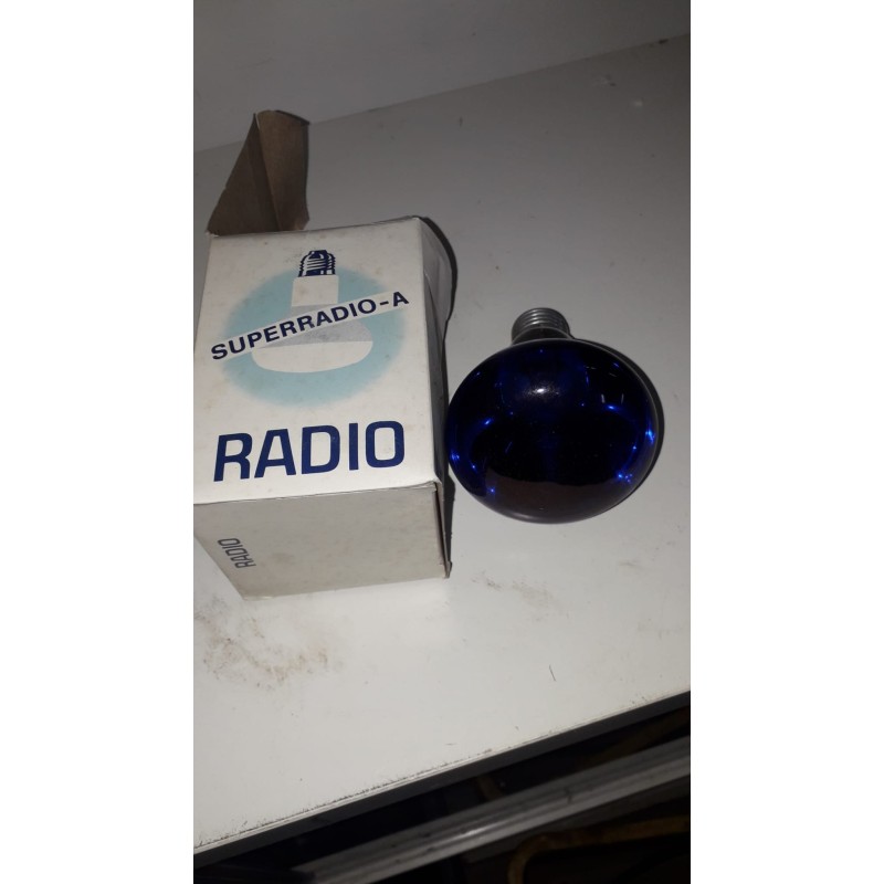 LAMPADA RADIO INCANDESCENZA FARETTO COLOR TRASPARENTE BLU 60W E 27