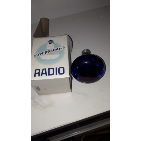 LAMPADA RADIO INCANDESCENZA FARETTO COLOR TRASPARENTE BLU 60W E 27