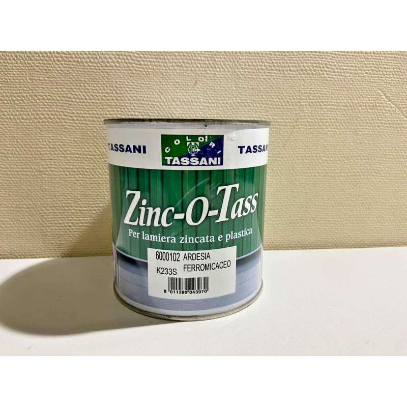 ZINC-O-TASS 0,750L Smalto per Lamiera Zincata, Alluminio e Plastica Ardesia