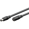 Cavo Prolunga di Alimentazione DC 2.5 mm 3m Nero goobay