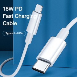Cavo Ricarica Dati per iPhone da USB-C a Lightning PD 18W Type-C Ricarica Rapida