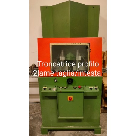 troncatrice tv 500 per profili in pvc con due lame usato