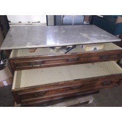 comò con piano in marmo quattro cassetti usato