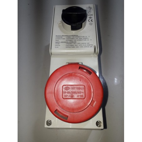 Ilme SQV 1664.5 - presa con interruttore di blocco, serie SQV, 3 poli + PE, 6 h (rosso), 16 A, 380 ÷ 415 V, usato