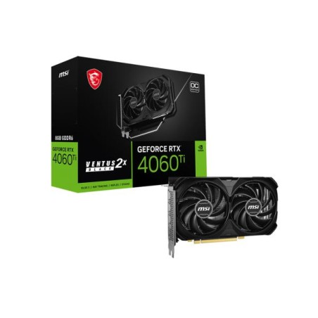 VGA MSI GeForce? RTX 4060 TI 8GB Ventus 2X BLACK E1 OC