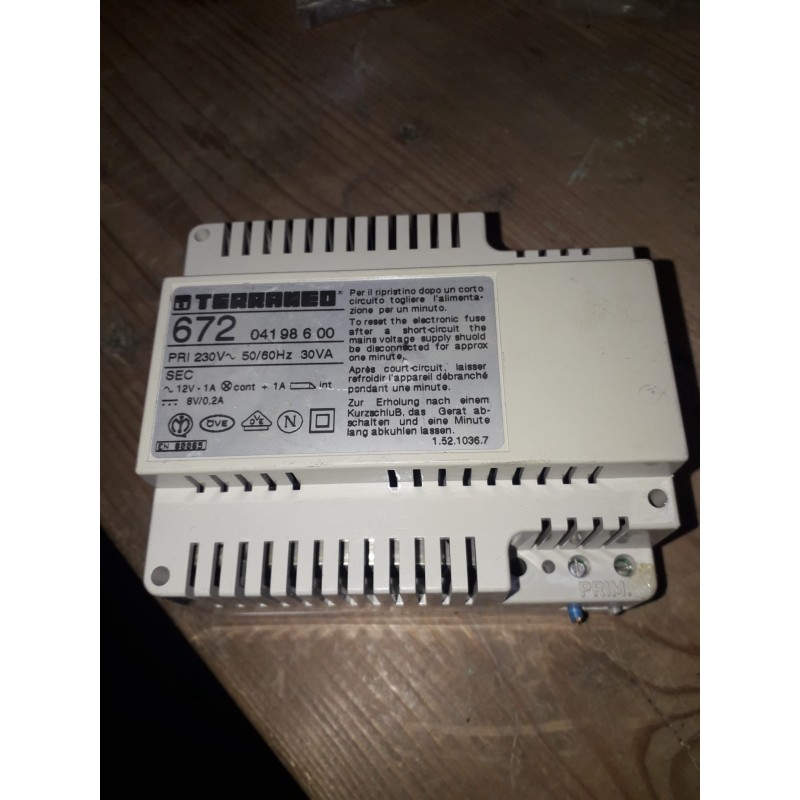 Terraneo Bticino 672 | Alimentatore citofono | Tersystem 6 DIN USATO