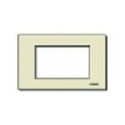 PLACCA 3 MODULI RESINA SCATTO AVORIO VIMAR 8657