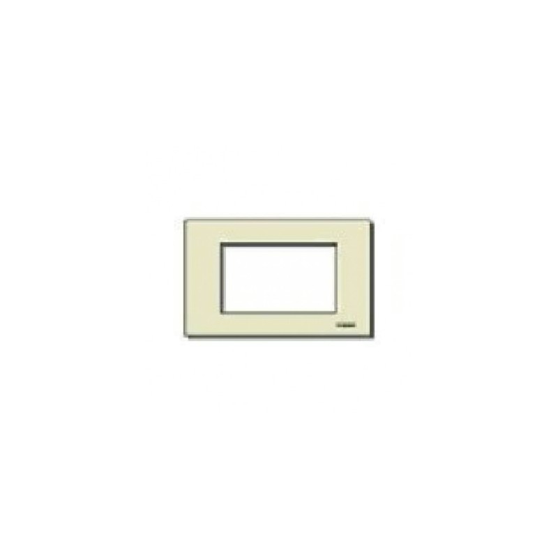 PLACCA 3 MODULI RESINA SCATTO AVORIO VIMAR 8657