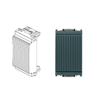 VIMAR 16540 COPRIFORO FRONTE RIGATO GRIGIO SERIE IDEA