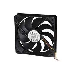 VENTOLA PER CASE 120X120X25MM BK 12 V CONNETTORE 3 FILE VITI INCLUSE