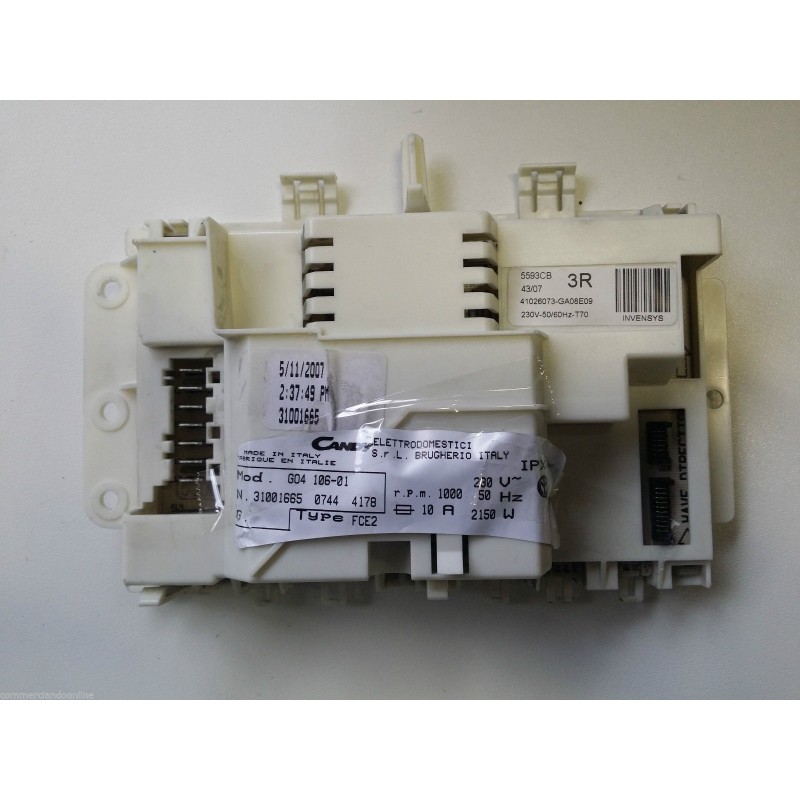 SCHEDA ELETTRONICA COD. 41026073 - GA08E09 PER LAVATRICE CANDY GO4 106-01 USATO