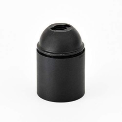 Portalampada in Termoplastica - Attacco E27 Liscio Nero 62801