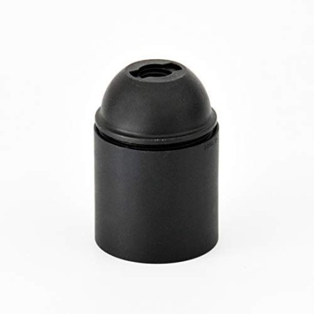 Portalampada in Termoplastica - Attacco E27 Liscio Nero 62801