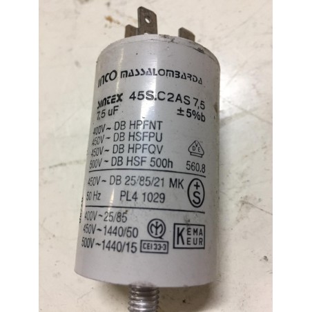 CONDENSATORE SINTEX 45S.C2AS 7,5 PER LAVATRICE CANDY USATO