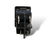 Interruttore bipolare a bilanciere DPST ON-OFF DPST tasto nero faston