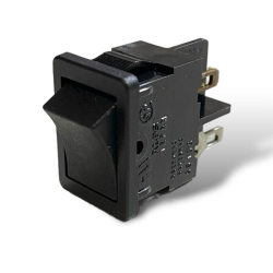 Interruttore bipolare a bilanciere DPST ON-OFF DPST tasto nero faston
