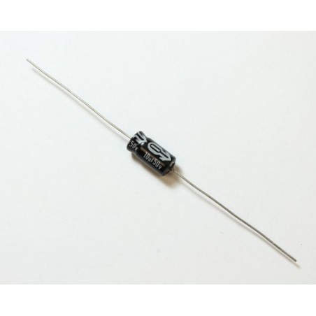 5 PZ. CONDENSATORE ELETTROLITICO ALLUMINIO ASSIALE JAMICON 10UF 50V SKA100M1HE13