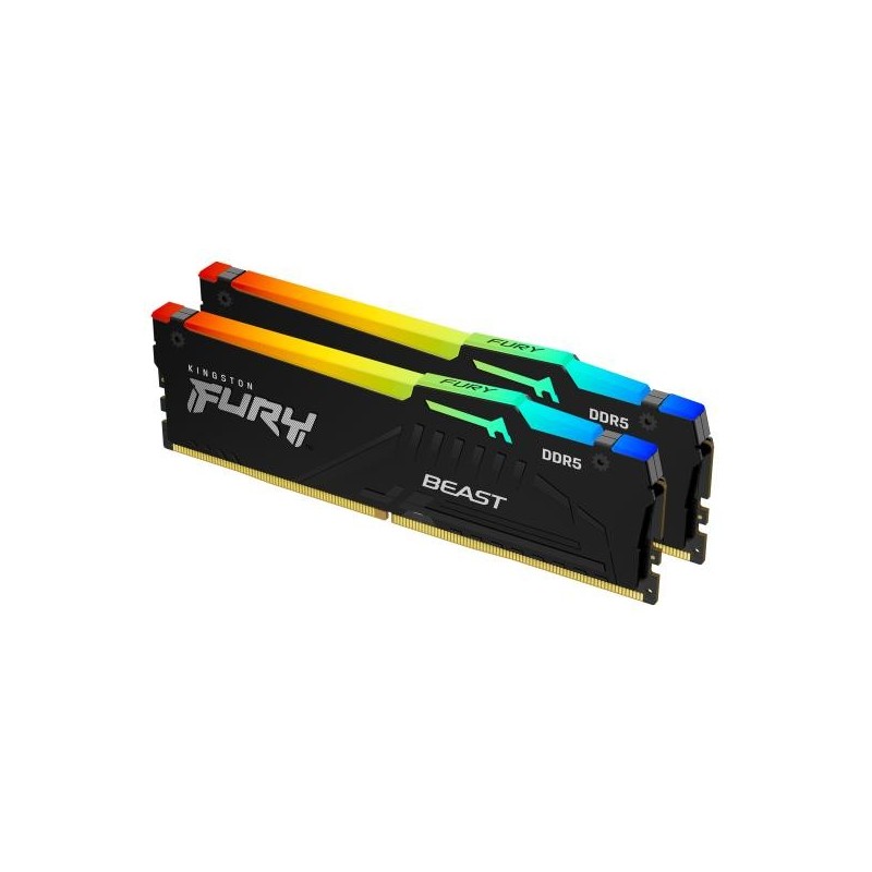 DDR5 32GB KIT 2x16GB PC 5600 Kingston FURY Beast RGB KF556C40BBAK2-32