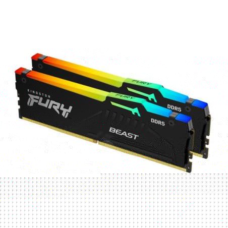 DDR5 32GB KIT 2x16GB PC 5600 Kingston FURY Beast RGB KF556C40BBAK2-32