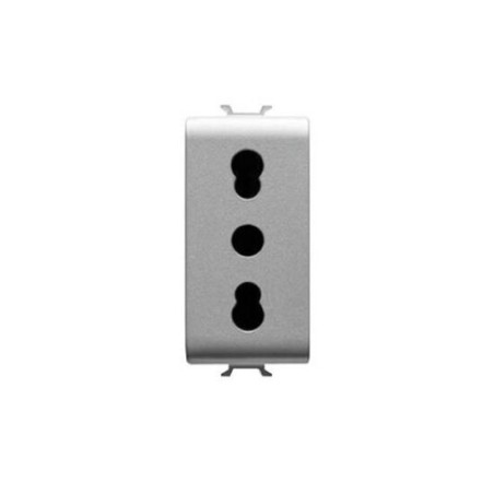 GEWISS GW 14203 PRESA 2P+T BIVALENTE 16A 1 MODULO CHORUS TITANIO