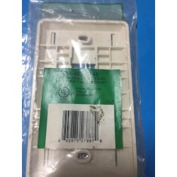 Ortronics OR-40300548, frontalino TracJack, bianco nebbia, 2 porte