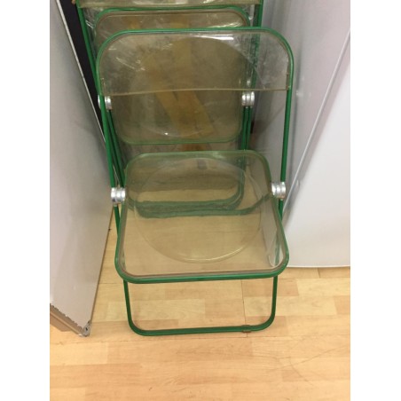 Set di 4 sedie Plia vintage verdi di Giancarlo Piretti per Anonima Castelli, anni '60 USATO