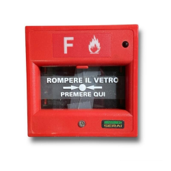 Pulsante allarme antincendio analogico con zoccolo SERAI AF/45