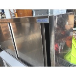 PENSILE IN ACCIAIO INOX PORTE SCORREVOLI CON 1 RIPIANO USATO