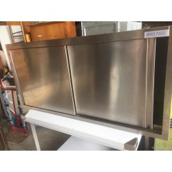 PENSILE IN ACCIAIO INOX PORTE SCORREVOLI CON 1 RIPIANO USATO