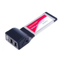 Adattatore ExpressCard/34 con 2 porte FireWire 400 e 1 porta USB2.0