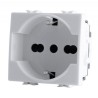 MAPAM Presa Schuko Unel (16A-250V) Joy 514B Bianco T3 compatibile Bticino Matix