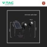 V-TAC VT-11031 2 LAMPADE LED COB DA GIARDINO 2X1,2W IP65 CON PANNELLO SOLARE