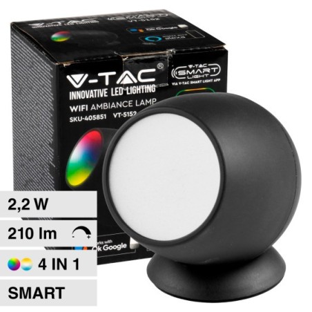 V-TAC VT-5152 LAMPADA LED DA TAVOLO WI-FI RGB+W CHANGING COLOR CCT DIMMERABILE