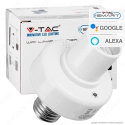 V-TAC SMART VT-5007 PORTALAMPADA PER LAMPADINE E27 WI-FI gestione via app