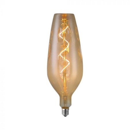 V-TAC VT-2272 LAMPADINA LED E27 4W B125 FILAMENTO SPIRALE IN VETRO AMBRATO