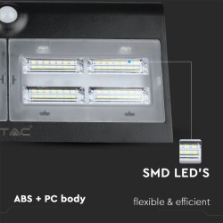 LAMPADA LED CON SENSORE E PANNELLO SOLARE V-TAC VT-767-7 7W IP65