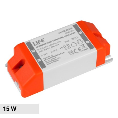LIFE ALIMENTATORE A TENSIONE COSTANTE 15W PER LED 12V