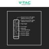 V-TAC VT-240W FARO LED FLOODLIGHT 30W IP65 COLORE NERO CON PANNELLO SOLARE E TELECOMANDO