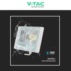 V-TAC VT-60W FARO LED FLOODLIGHT 20W IP65 COLORE BIANCO CON PANNELLO SOLARE E TELECOMANDO