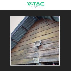 V-TAC VT-60W FARO LED FLOODLIGHT 20W IP65 COLORE BIANCO CON PANNELLO SOLARE E TELECOMANDO